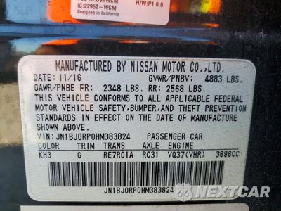 Zdjęcie 12 z 12 samochodu: 2017 INFINITI QX50 BASE VIN:JN1BJ0RP0HM383824 - miniatura