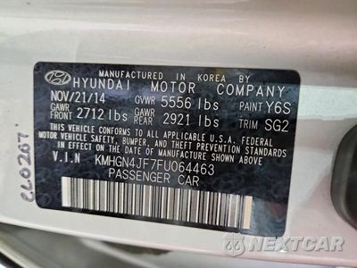 Zdjęcie 12 z 12 samochodu: 2015 HYUNDAI GENESIS 5.0L VIN:KMHGN4JF7FU064463 - miniatura