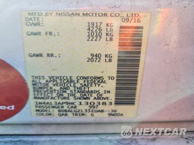 Zdjęcie 12 z 12 samochodu: 2017 NISSAN ALTIMA 2.5 VIN:1N4AL3AP9HC130383 - miniatura