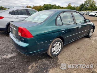 Trzecie zdjęcie samochodu z tyłu: 2001 HONDA CIVIC LX VIN:2HGES16521H513435 - miniatura