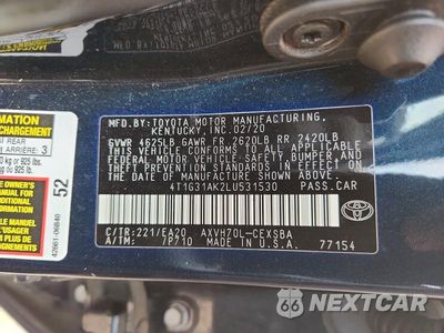 Zdjęcie 13 z 13 samochodu: 2020 TOYOTA CAMRY SE VIN:4T1G31AK2LU531530 - miniatura
