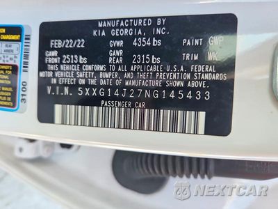 Zdjęcie 13 z 13 samochodu: 2022 KIA K5 LXS VIN:5XXG14J27NG145433 - miniatura
