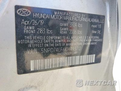 Zdjęcie 13 z 13 samochodu: 2019 HYUNDAI ELANTRA SE VIN:5NPD74LF6KH493712 - miniatura