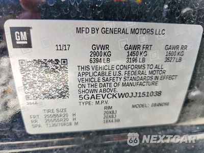 Zdjęcie 13 z 13 samochodu: 2018 BUICK ENCLAVE AVENIR VIN:5GAEVCKW0JJ151038 - miniatura