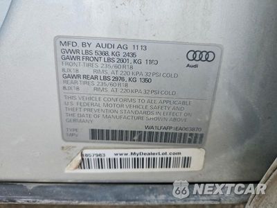 Zdjęcie 13 z 13 samochodu: 2014 AUDI Q5 PREMIUM PLUS VIN:WA1LFAFP1EA063870 - miniatura