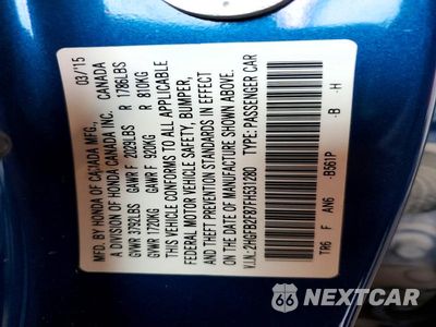 Zdjęcie 12 z 12 samochodu: 2015 HONDA CIVIC EX VIN:2HGFB2F87FH531280 - miniatura