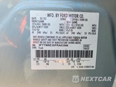 Zdjęcie 12 z 12 samochodu: 2023 FORD MAVERICK XL VIN:3FTTW8E36PRA63546 - miniatura