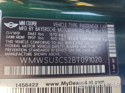 Zdjęcie 12 z 12 samochodu: 2011 MINI COOPER VIN:WMWSU3C52BT091020 - miniatura
