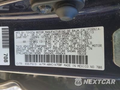 Zdjęcie 12 z 12 samochodu: 2013 TOYOTA TACOMA V6 VIN:3TMLU4EN1DM118395 - miniatura