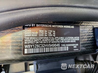 Zdjęcie 12 z 12 samochodu: 2017 BMW I3 BEV VIN:WBY1Z6C32HV949646 - miniatura