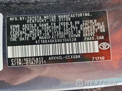 Zdjęcie 12 z 12 samochodu: 2009 TOYOTA CAMRY HYBRID VIN:4T1BB46K69U104528 - miniatura
