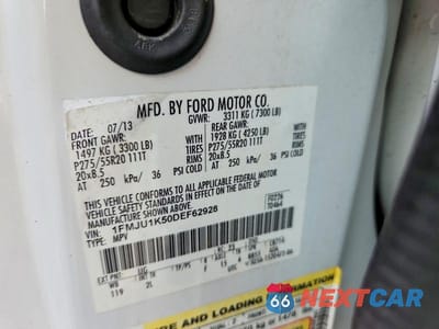 Zdjęcie 13 z 13 samochodu: 2013 FORD EXPEDITION LIMITED VIN:1FMJU1K50DEF62928 - miniatura