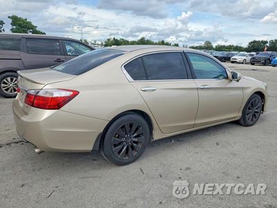 Trzecie zdjęcie samochodu z tyłu: 2014 HONDA ACCORD EXL VIN:1HGCR3F85EA024668 - miniatura