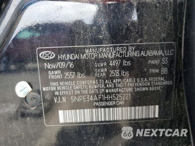 Zdjęcie 13 z 13 samochodu: 2017 HYUNDAI SONATA SPORT VIN:5NPE34AF1HH525221 - miniatura