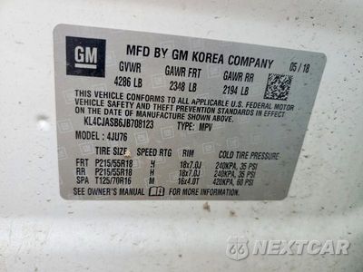 Zdjęcie 13 z 13 samochodu: 2018 BUICK ENCORE PREFERRED VIN:KL4CJASB6JB708123 - miniatura