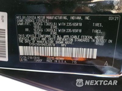 Zdjęcie 14 z 14 samochodu: 2021 TOYOTA HIGHLANDER XLE VIN:5TDHZRBHXMS539518 - miniatura