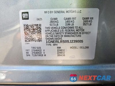 Zdjęcie 14 z 14 samochodu: 2025 CHEVROLET TRAVERSE RS VIN:1GNERLRS0SJ239005 - miniatura