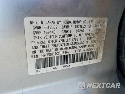 Zdjęcie 12 z 12 samochodu: 2012 HONDA FIT SPORT VIN:JHMGE8H57CC018169 - miniatura
