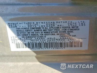 Zdjęcie 12 z 12 samochodu: 2026 NISSAN SENTRA SV VIN:3N1AB9CV9TY238419 - miniatura