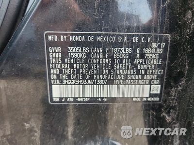 Zdjęcie 12 z 12 samochodu: 2018 HONDA FIT EX VIN:3HGGK5H93JM713807 - miniatura