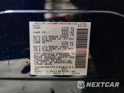 Zdjęcie 14 z 14 samochodu: 2026 NISSAN PATHFINDER SV VIN:5N1DR3BE4TC208141 - miniatura