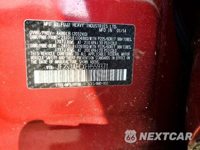 Zdjęcie 13 z 13 samochodu: 2014 SUBARU FORESTER 2.5I PREMIUM VIN:JF2SJAECXEH559371 - miniatura