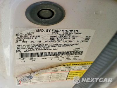 Zdjęcie 13 z 13 samochodu: 2013 FORD EXPEDITION XLT VIN:1FMJU1J50DEF08904 - miniatura