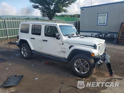 Czwarte zdjęcie samochodu z boku: 2018 JEEP WRANGLER UNLIMITED SAHARA VIN:1C4HJXEN1JW243327 - miniatura
