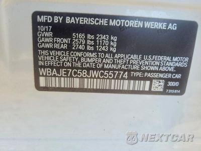 Zdjęcie 13 z 13 samochodu: 2018 BMW 540 XI VIN:WBAJE7C58JWC55774 - miniatura