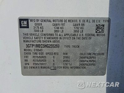 Zdjęcie 12 z 13 samochodu: 2017 GMC SIERRA C1500 SLE VIN:3GTP1MEC5HG255269 - miniatura