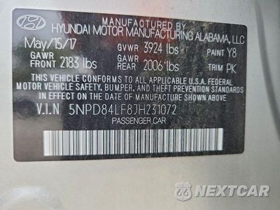 Zdjęcie 12 z 12 samochodu: 2018 HYUNDAI ELANTRA SEL VIN:5NPD84LF8JH231072 - miniatura