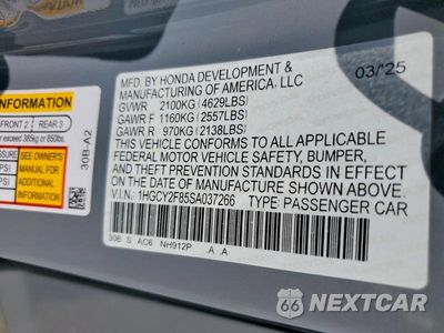 Zdjęcie 12 z 12 samochodu: 2025 HONDA ACCORD TOURING HYBRID VIN:1HGCY2F85SA037266 - miniatura