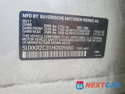 Zdjęcie 12 z 12 samochodu: 2017 BMW X5 SDRIVE35I VIN:5UXKR2C31H0X05660 - miniatura