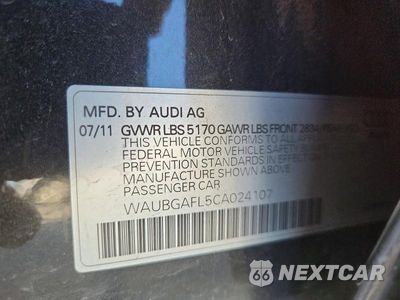 Zdjęcie 12 z 12 samochodu: 2012 AUDI S4 PREMIUM PLUS VIN:WAUBGAFL5CA024107 - miniatura