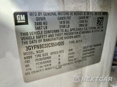 Zdjęcie 12 z 12 samochodu: 2012 CADILLAC SRX PERFORMANCE COLLECTION VIN:3GYFNBE32CS604909 - miniatura