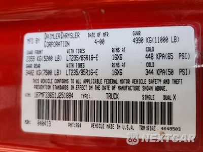 Zdjęcie 12 z 12 samochodu: 2001 DODGE RAM 3500 VIN:1B7MF33651J251884 - miniatura