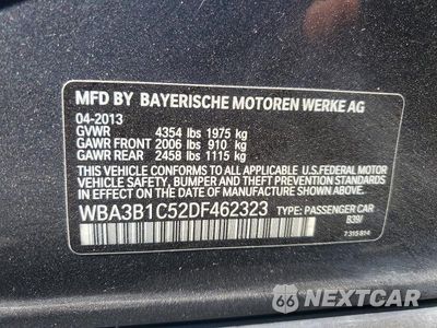 Zdjęcie 12 z 12 samochodu: 2013 BMW 320 I VIN:WBA3B1C52DF462323 - miniatura