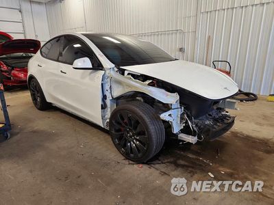 Czwarte zdjęcie samochodu z boku: 2022 TESLA MODEL Y VIN:7SAYGDEF8NF524110 - miniatura
