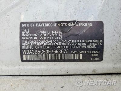 Zdjęcie 12 z 12 samochodu: 2015 BMW 328 XI SULEV VIN:WBA3B5C53FP653575 - miniatura