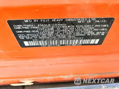 Zdjęcie 14 z 14 samochodu: 2013 SUBARU XV CROSSTREK 2.0 LIMITED VIN:JF2GPAGC1DH878593 - miniatura