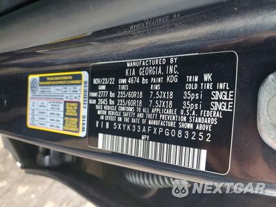 Zdjęcie 13 z 13 samochodu: 2023 KIA SPORTAGE EX VIN:5XYK33AFXPG083252 - miniatura