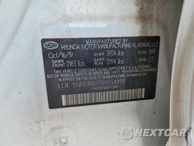 Zdjęcie 12 z 12 samochodu: 2020 HYUNDAI ELANTRA SEL VIN:5NPD84LF5LH554899 - miniatura