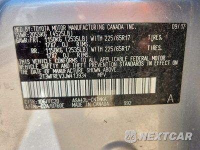 Zdjęcie 13 z 13 samochodu: 2018 TOYOTA RAV4 XLE VIN:2T3WFREV3JW413934 - miniatura
