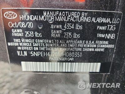 Zdjęcie 12 z 12 samochodu: 2021 HYUNDAI SONATA LIMITED VIN:5NPEH4J20MH080351 - miniatura