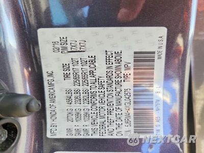 Zdjęcie 12 z 12 samochodu: 2016 HONDA CR-V SE VIN:5J6RM4H4XGL042575 - miniatura