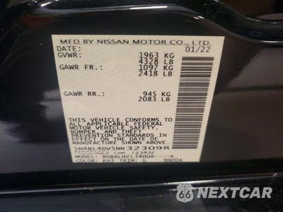 Zdjęcie 12 z 12 samochodu: 2022 NISSAN ALTIMA SV VIN:1N4BL4DV5NN323098 - miniatura