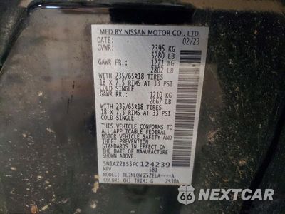 Zdjęcie 14 z 14 samochodu: 2023 NISSAN MURANO SV VIN:5N1AZ2BS5PC124239 - miniatura