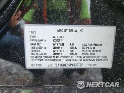 Zdjęcie 12 z 12 samochodu: 2023 TESLA MODEL Y VIN:7SAYGDEE5PA032772 - miniatura