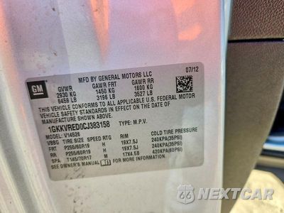 Zdjęcie 13 z 13 samochodu: 2012 GMC ACADIA SLT-1 VIN:1GKKVRED0CJ383158 - miniatura