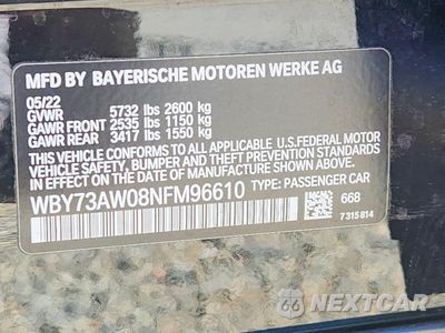 Zdjęcie 13 z 13 samochodu: 2022 BMW I4 EDRIVE 40 VIN:WBY73AW08NFM96610 - miniatura